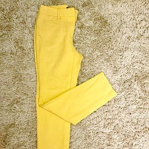 Yellow ankle stretch pants